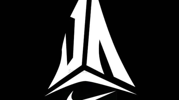 View of black and white Nike logo.